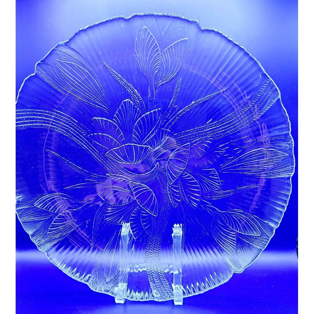 Arcoroc Canterbury Crocus Dinner Plate Cake Serve Ware Set Of 3 Measures 10.75
